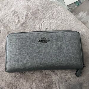 Coach Charcoal Leather Wallet